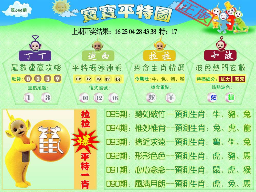 095期天线宝宝平特图[图]